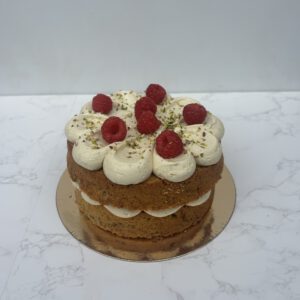 Pistache frambozen taart