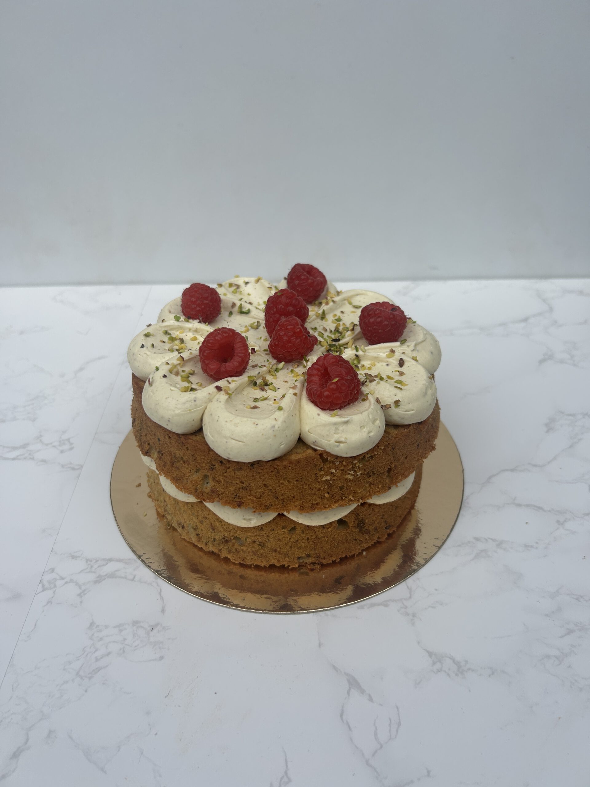 Pistache frambozen taart