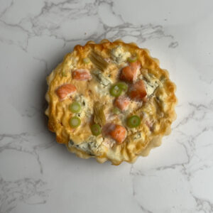Zalm, asperge quiche