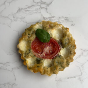 Tomaat, mozarella quiche